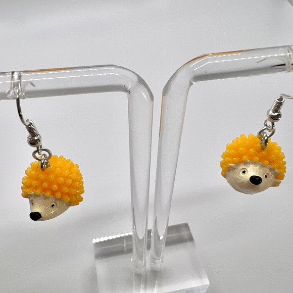 Hedgehog Earrings - Porcupine Earrings - Animal Earrings - Cute Animal Earrings - Picture 2 of 10